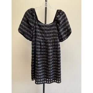 Anthropologie Black Striped Short Sleeve Dress Size XS #59600